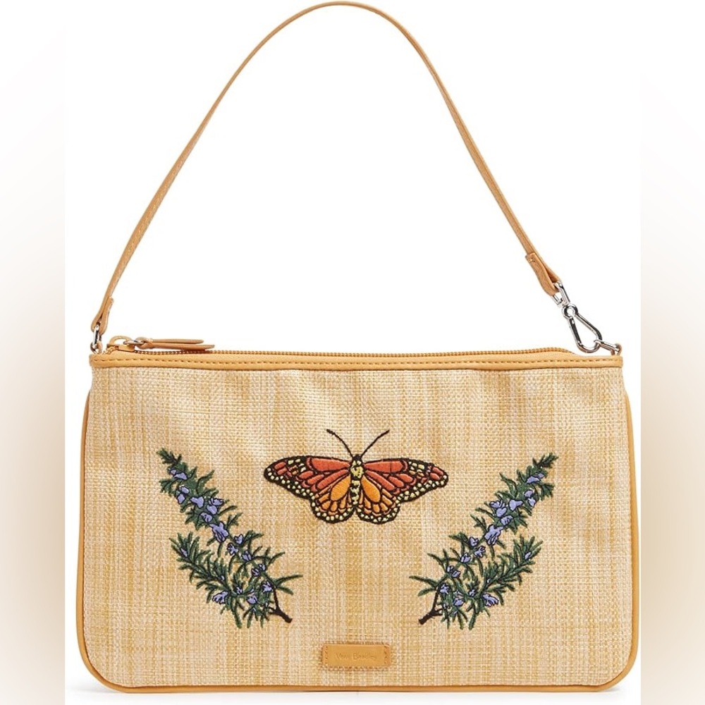 Vera Bradley Straw RFID Convertible Bag “Nature Study Neutral” NWT